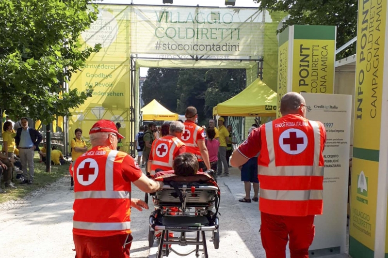 L&#039;assistenza sanitaria della Croce Rossa al Villaggio Coldiretti
